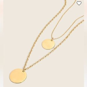JCREW Layered coin necklace
